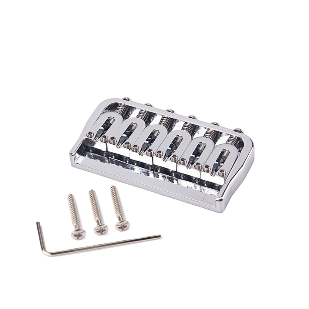 PBPBOX 1 Set Electric Guitar Bridge Accessories Silver Steel Tremolo Bridge Plate for Guitarists