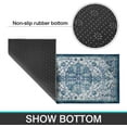 thumbnail image 3 of Boho Kitchen Decor Rug, Oriental Vintage Bohemian Floral Runner Rug for Kitchen Laundry Bathroom, Non-Slip Washable Hallway Floor Mat 17x47 Inch Blue, 3 of 6