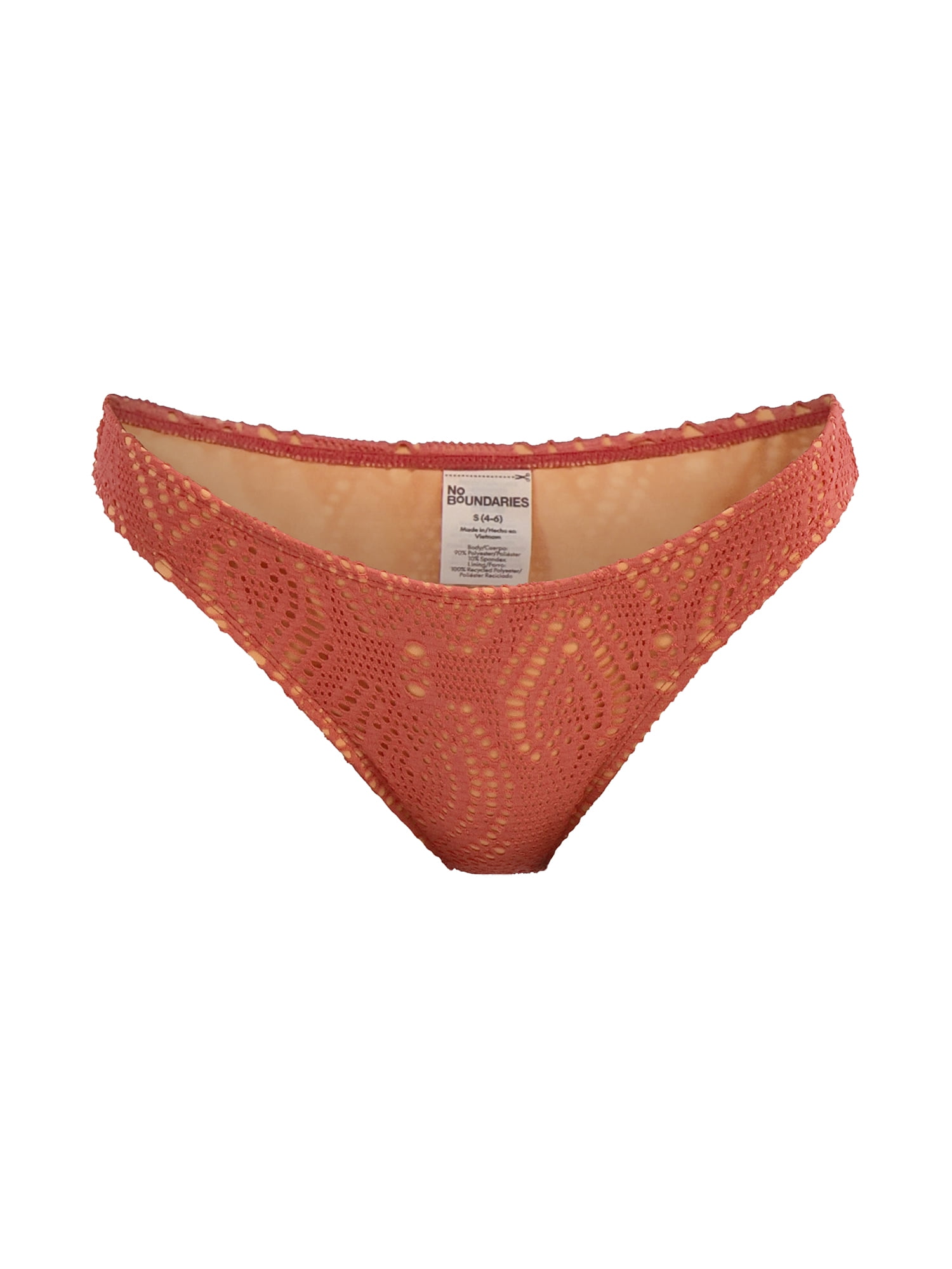 No Boundaries Crochet Eyelet Bikini Swim Bottoms, Women's