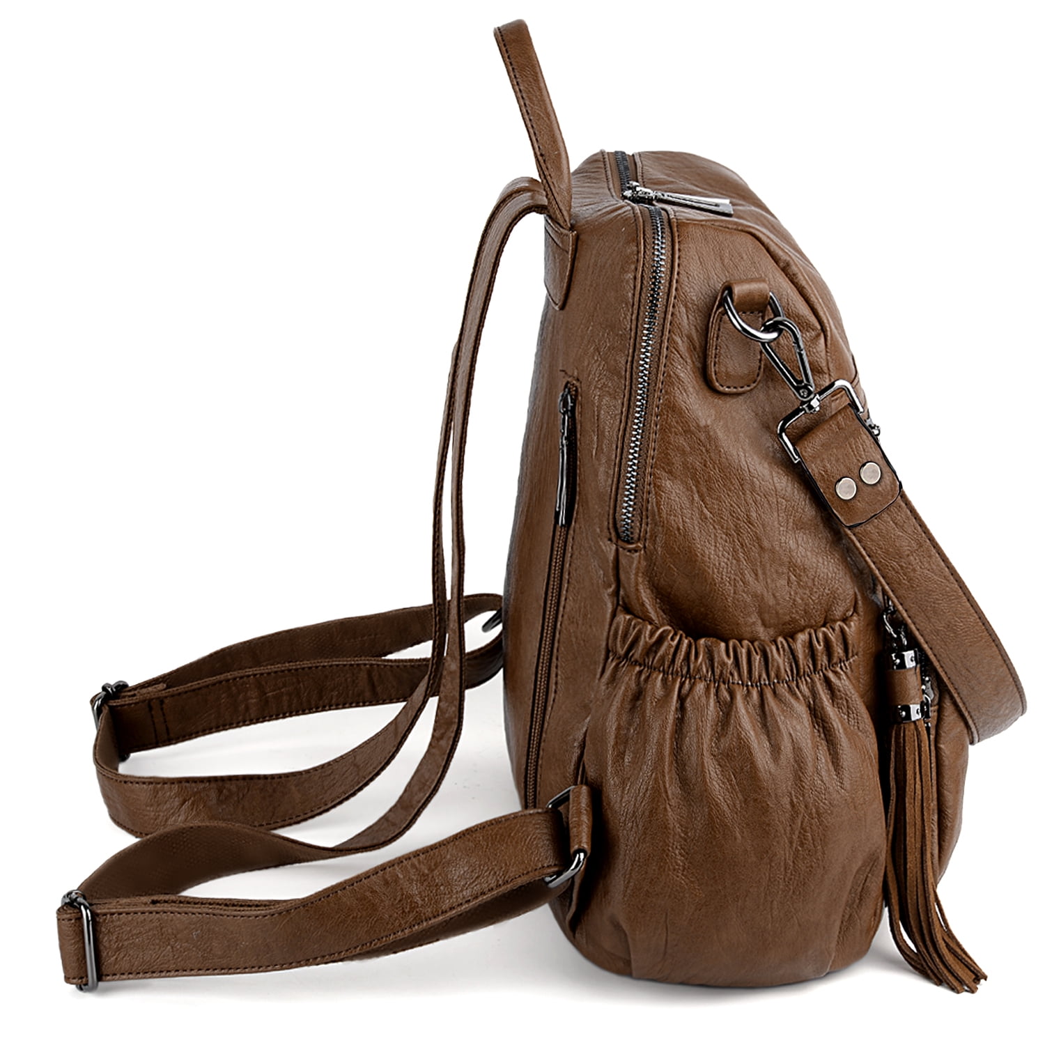 UTO Convertible Womens Travel Backpack Purse, PU Leather 