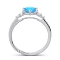 thumbnail image 4 of 2.15 Ct Stunning Round Cut Blue Topaz & Aquamarine Gemstone Wedding Ring for Women Solid 14K White Gold Size 3.5 by Diamond-Capitals, 4 of 7