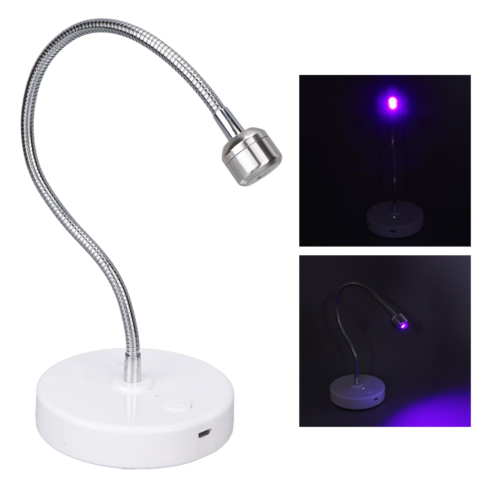 3W LED UV Nail Lamp Gel Polish Drying Lamp USB Gooseneck Light Rotatable Nail Dryer Quick Dry Nail Polish Curing Lamp for Salon Home DIY