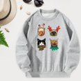 thumbnail image 1 of Sudadera de mujer Jersey Gris Trajes de moda Tops Sudadera con cuello redondo para ir de compras , xxl Yinane Camisa de entrenamiento, 1 of 8