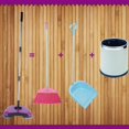 thumbnail image 2 of simhoa Hand Push Broom Household Floor Dust Sweeper Sweeping Cleaner Mop Red, 2 of 2