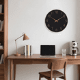 thumbnail image 6 of Wall Clock 12 Inch Silent Non Ticking Battery Operated Wooden Black Modern Office Simple Minimalist Clock Decorative for Kitchen Home Bathroom Living Room, 6 of 9