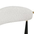thumbnail image 3 of Barnes Modern Glam Beige, Black, & Gold Colored Cushioned Dining Chair, 3 of 6
