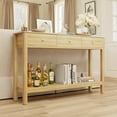 thumbnail image 2 of Aiho Console Table with 3 Drawers, Wood Entryway Table with Storage Shelf, Sofa Tables Narrow Long for Living Room, Entryway, Hallway, Foyer - Natural, 2 of 10