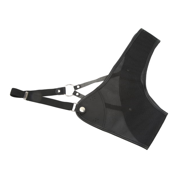 Bras De Protection En Cuir De Vache Pour Tir à L’Arc – Arc Long Et Chasse – Noir (Neuf)