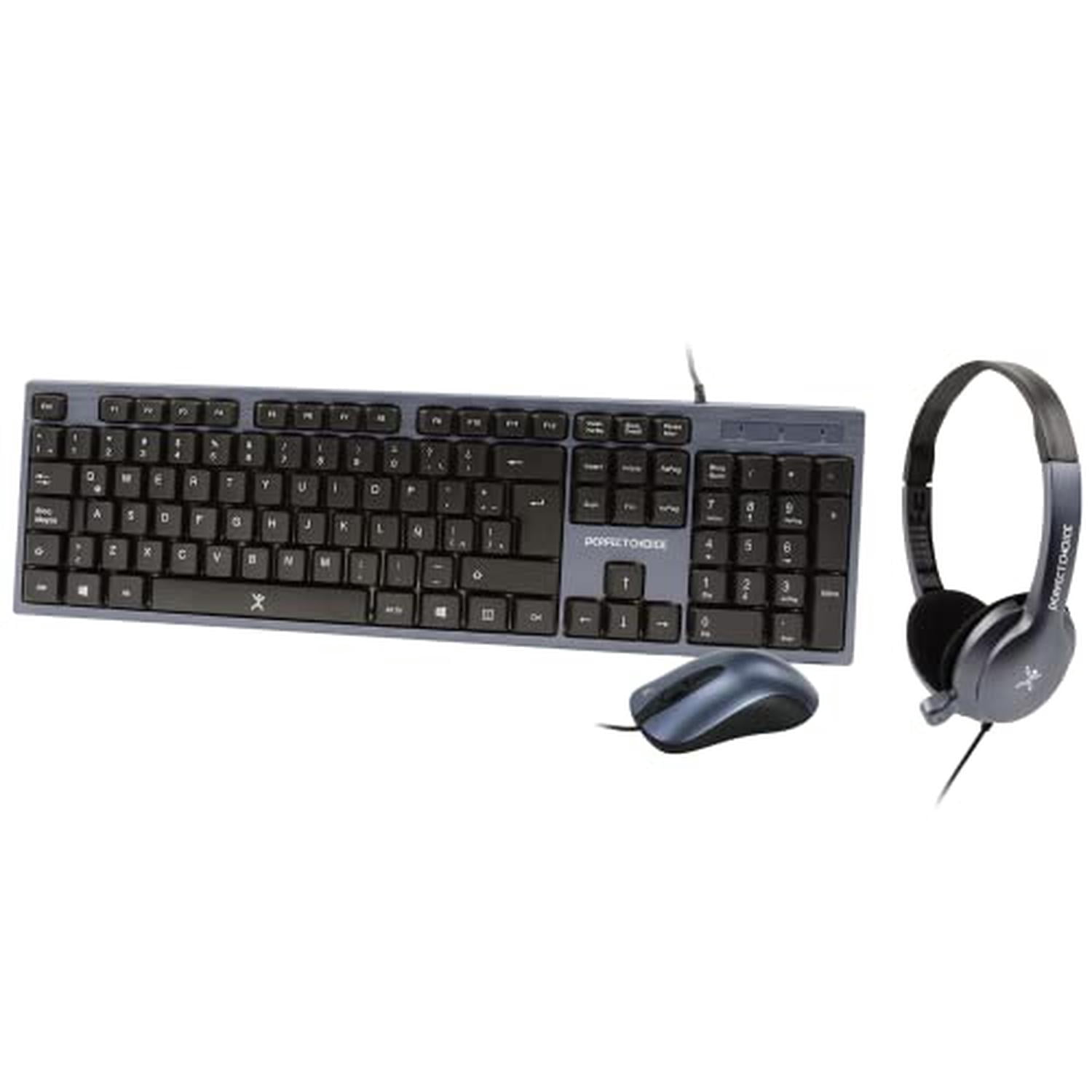 Kit Teclado+Mouse+Diadema para Oficina  PERFECT CHOICE PC-201717 imagen 5