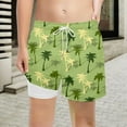 thumbnail image 2 of NAFUU Boys Pull On Shorts Fashion Floral Prints Swim Trunks With Compression Liner Stretch Shorts For Boys Sizes 7 Years, 2 of 4