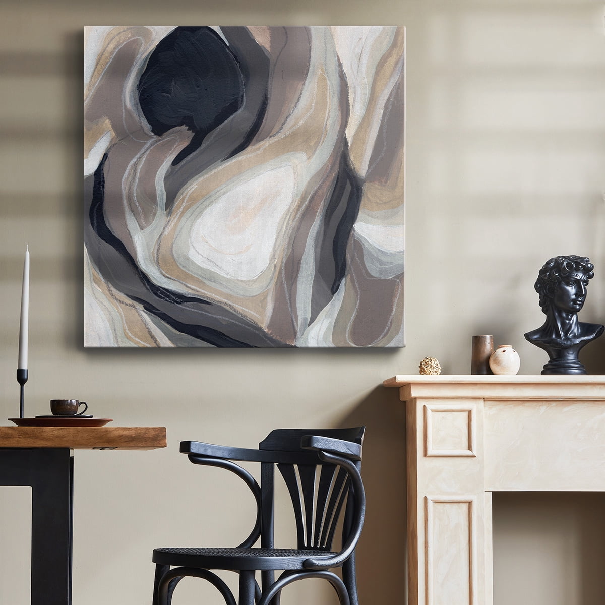 Wexford Home Stone Ripple II-Premium Gallery Wrapped Canvas, 40" x 40" - Ready to Hang