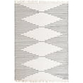 thumbnail image 3 of Unique Loom Chindi Cotton Collection Area Rug - Briah (7' 1" x 10' Rectangle White/Black), 3 of 7