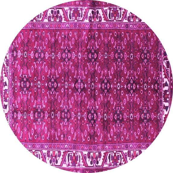 Ahgly Company Indoor Round Persian Pink Traditional Area Rugs, 7' Round