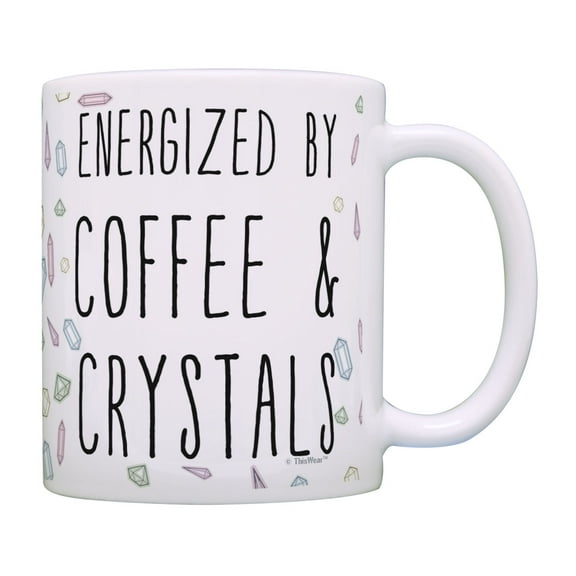 Witch Mug Energized By Coffee & Crystals New Age Gifts Coffee Lover Mug Tea Cup Multi
