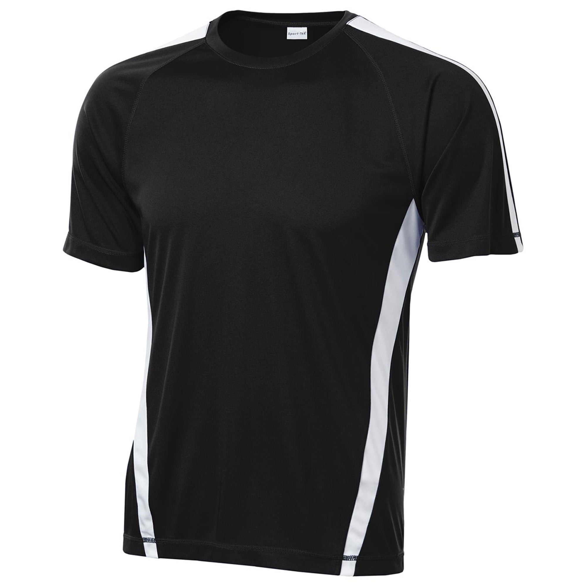 SportTek SportTek Men's Colorblock Competitor TShirt_Black/White