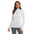 thumbnail image 4 of Women Long Sleeve Slim Fitted Based Layer Lightweight Active Shirt Pullover Tops, 4 of 6