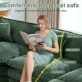 thumbnail image 6 of GNIXUU 113.4 " U-Shaped Cloud Couch ,Oversized Sectional Sofa with 2 Ottomans,Modern Chenille Deep Seat Modular 7-Seater Corner Couches for Living Room, Office,Green, 6 of 7