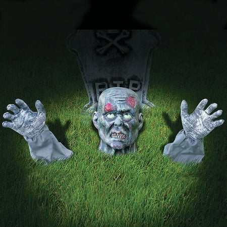 Fun Express - Zombie Ground Breaker for Halloween - Home Decor - Decorative Accessories - Home Accents - Halloween - 1 Piece