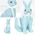 thumbnail image 5 of FONDOTIN 1Pack Resin Rabbit Ornament Sky-Blue Sitting Easter present Garden Animal Ornaments, 5 of 8