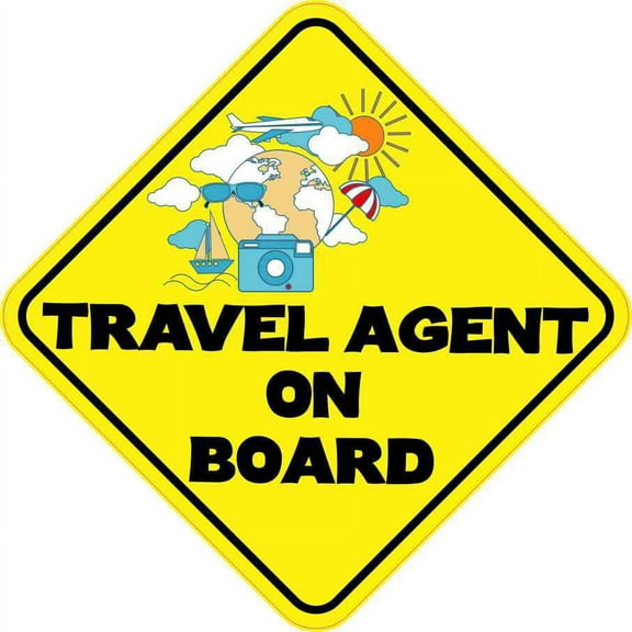6in x 6in Travel Agent On Board Sticker