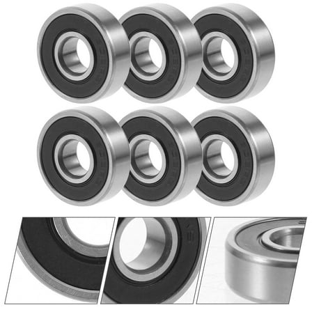 UNOMOR 10Pack Small Bearing Steel Round Sealed Bearings for Industrial Use Water Protection
