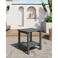 thumbnail image 7 of Outdoor Side Table 18 x 15 inch, HDPE 2-Tier Patio Side Tables for Outside, All-Weather End Table for Patio Pool Deck Indoor Backyard, 7 of 7