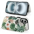 thumbnail image 4 of Compatible with iPhone 11 12 13 mini 14 15 16 Pro Max Plus Wallet Case with Card Holder, PU Leather Kickstand Card Slots Case ( Leaf Flowers Nordic Tropical Plants, iPhone 13 mini), 4 of 7