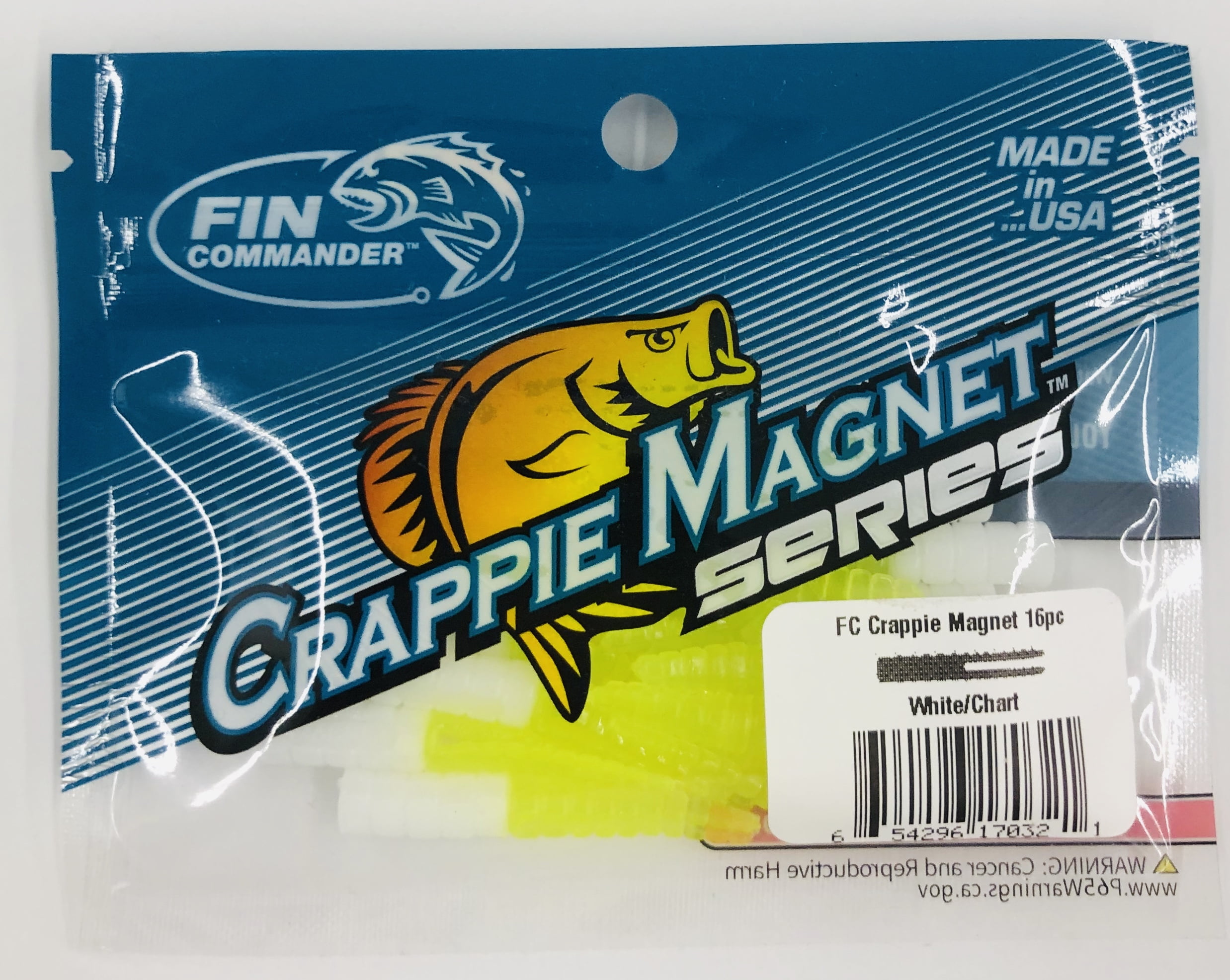 Fin Commander Crappie Series Slab Tails, White