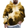 thumbnail image 2 of Sudadera con capucha para hombre, estilo casual, con cuello redondo, estampado, manga larga, blusa de poliéster, 2 of 5