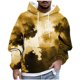 thumbnail image 2 of Sudadera con capucha para hombre, estilo casual, con cuello redondo, estampado, manga larga, blusa de poliéster, 2 of 5
