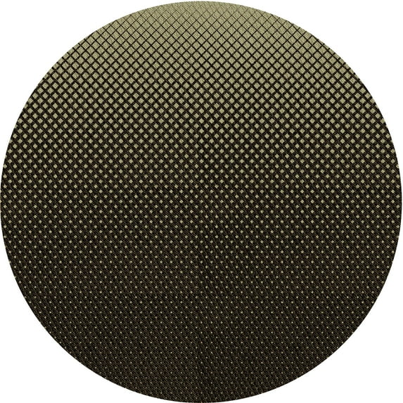 Ahgly Company Indoor Square Patterned Night Black Area Rugs, 3' Square