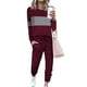 thumbnail image 1 of Conjunto de Chándal PRETTYGARDEN 2 Piezas para Mujer Color Rojo Vino Talla M, 1 of 5