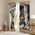 thumbnail image 3 of Manfei Cattle Hide Pattern Blackout Curtains Set of 2 (52x84 Each),Country Farmhouse Window Curtains,Rustic Horseshoe Texas Stars Curtains and Drapes For Men Women,Ultra Soft Home Decor, 3 of 6