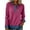 Hot Pink Womens Tops, variant on Women's Denim Collar Dressy Shirts Loose Button Up V Neck Lapel Tops Long Sleeve Business Casual Blouse