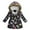 Black, variant on Ccpelsie Girl's Winter Coat Jacket Hooded Kids Toddler Flower Print Parka Outwear Warm Cotton Puffer Hooded Jacket(Navy,6-7 Years)