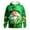 Green-C, variant on Kcolen Mens St Patricks Day Hoodies Funny Santa Shamrock Four Leaf 3D Green Graphic Sweatshirts Long Sleeve Shirt Pullover Irish Clover Hooded