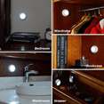 thumbnail image 4 of Motion Sensor Light Indoor, Led Lights For Bedroom, Magnetic Closet Lights, Under Cabinet Lights, Wireless Puck Lights for Wall, Step, Stair, Dimmable(3 Pack), 4 of 5