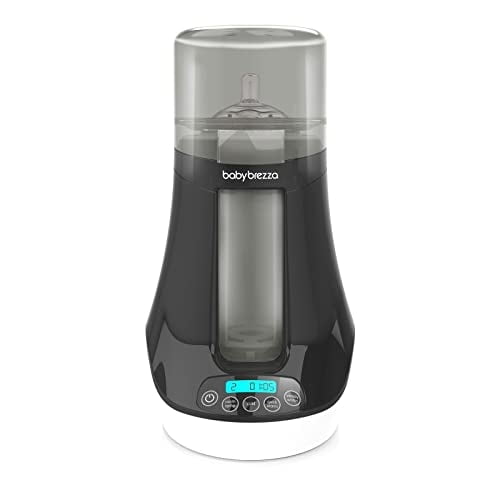 Baby Brezza Electric Baby Bottle Warmmer, Breast milk warmmer + Baby Food Warmmer and Defroster - Universal Warmer se adapta a todos los biberones: vidrio, plástico, pequeño, grande + recién nacido -