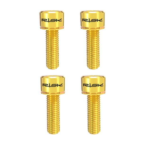 Eigraketly Pernos de fijación de freno de disco para bicicletas de carretera, tornillos de abrazadera de frenado de ciclismo, accesorios de piezas de Ciclismo Oro Eigraketly OD028229-01