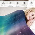thumbnail image 3 of BCIIG Aurora Borealis Starry Sky Space Art Warm Lightweight Blanket Soft Fleece Throw Blanket for Living Rooms Sofa Decor All Seasons - Cow Gifts Blanket Long-lasting Comfort 60x80in, 3 of 6