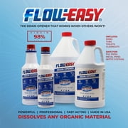 Flow-Easy Professional Virgin Sulfuric Acid Drain Opener, 12 Pack (20oz Bottles), Fast-Acting Liquid Clog Remover for Grease, Hair, Soap Scum