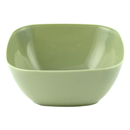 Olive Fruit - Plastic Square Shaped Dessert Vegetable Container Fruit Salad Bowl Olive Green