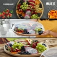 thumbnail image 4 of Farberware Build-a-Board 14-Inch Round Bamboo Charcuterie and Snack Board with Clear Locking Lid, 4 of 14