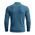 thumbnail image 4 of FRSASU Men's Turtleneck Sweater Long Sleeve Casual Ribbed Knitted High Neck Fall Winter Pullover Sweaters Blue, 4 of 7