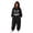 Black, variant on CQXIDFH Halloween Adult Onesies Pajamas Printed Long Sleeve Jumpsuit Casual Pullover Pajama Onesie for Home Comfort & Relaxation Home Lounge Sleepwear