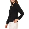 thumbnail image 4 of INSPIRE CHIC Blouse à Col Choker pour Femmes Manches Longues Col Rabattu Chemise de Travail, 4 of 7
