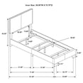 thumbnail image 4 of Dorian Faux Leather Upholstered Twin Panel Bed Black, 4 of 4