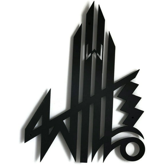 Metal Art Masha'Allah MashaAllah Wall Hanging Decor Solid Metal 2mm Thick with Metal Spacing for Elegant look 24"x15" (Black)