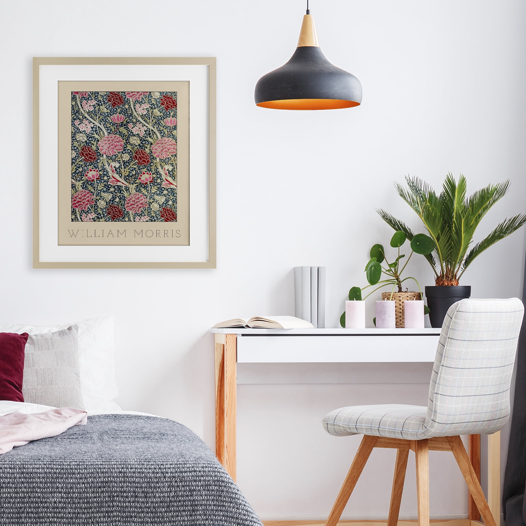 Stupell Industries Ornate Intertwined Flower Classic Birch Framed Print Under Glass, design by Lil' Rue