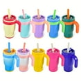 thumbnail image 2 of 10pcs 14oz Vacuum Insulated Tumblers with Leakproof Lid & Straw - Double-Wall Insulated Cups, Pastel & Bright Colors (Pink, Blue, Green, Yellow, Purple, Orange, Red,) - Ideal for Home, Office, 2 of 12